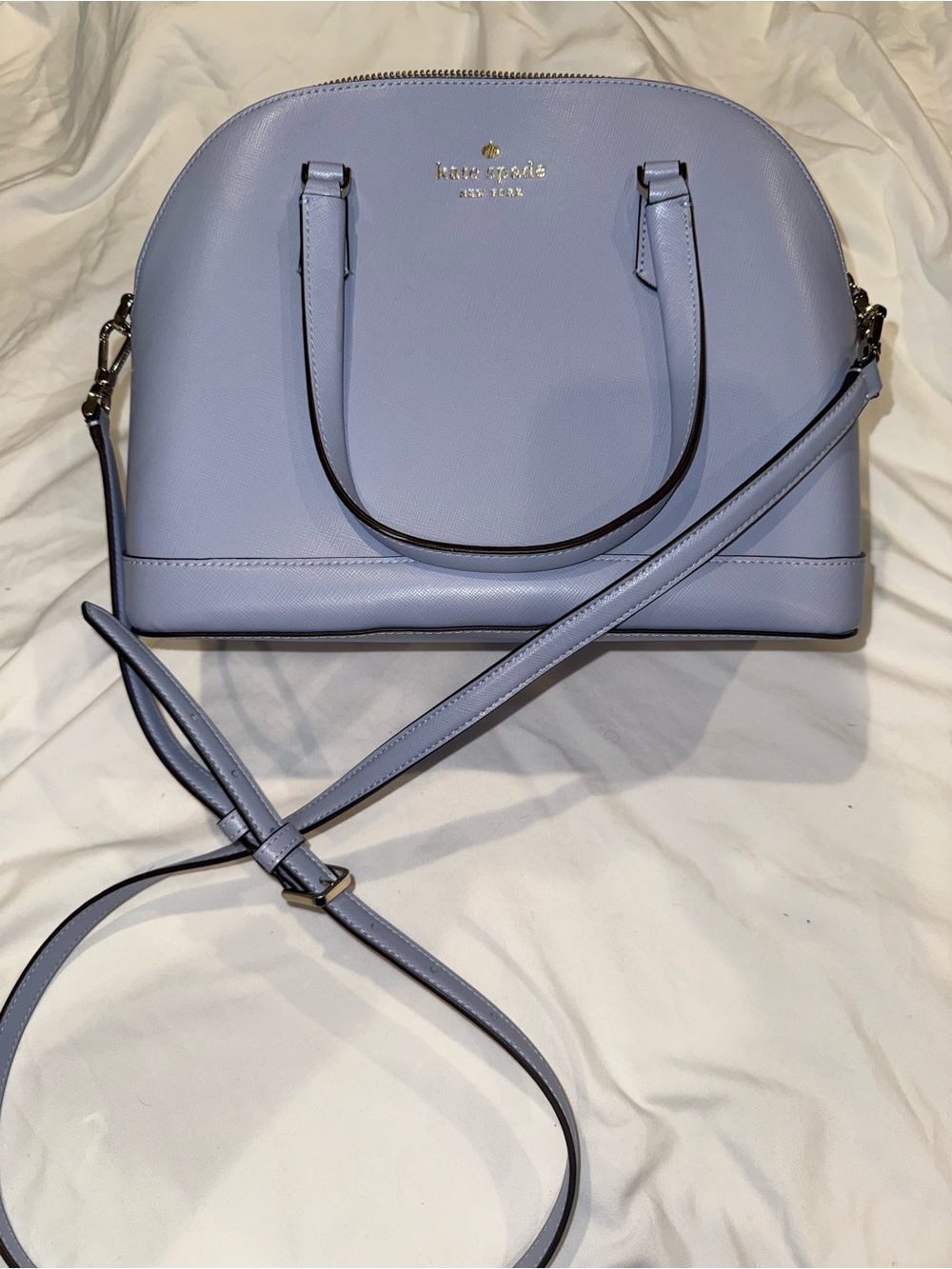 kate spade lavender dome satchel with crossbody strap